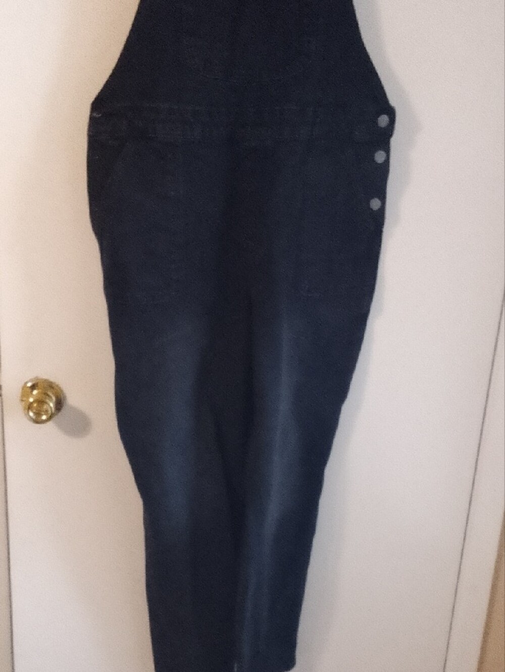 Old Navy Black Denim Women's Overalls - Picture 3 of 7